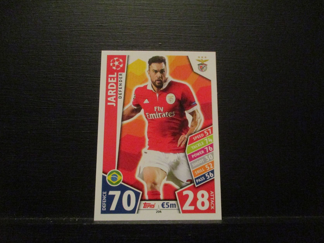 Jardel - UEFA Champions League Match Attax 2017/18 Original Trading Card #204