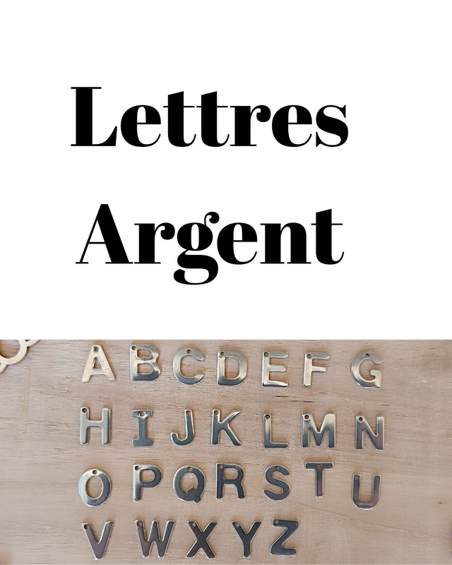 Breloques Lettres Argent