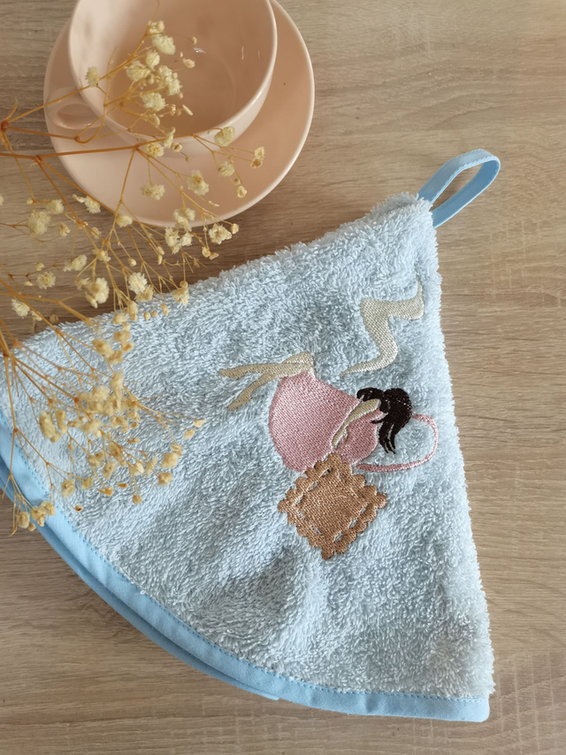 Essuie-main rond – Cup of Time ☕