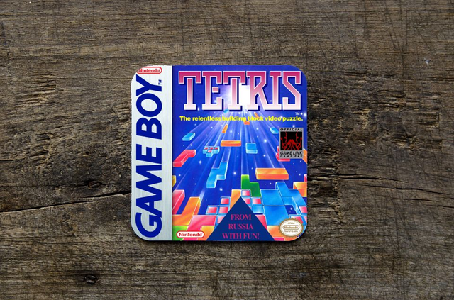 Nintendo Gameboy Tetris Printed MDF Coaster