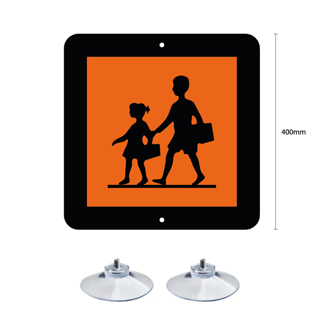 Placa PVC transporte de crianças 40cm