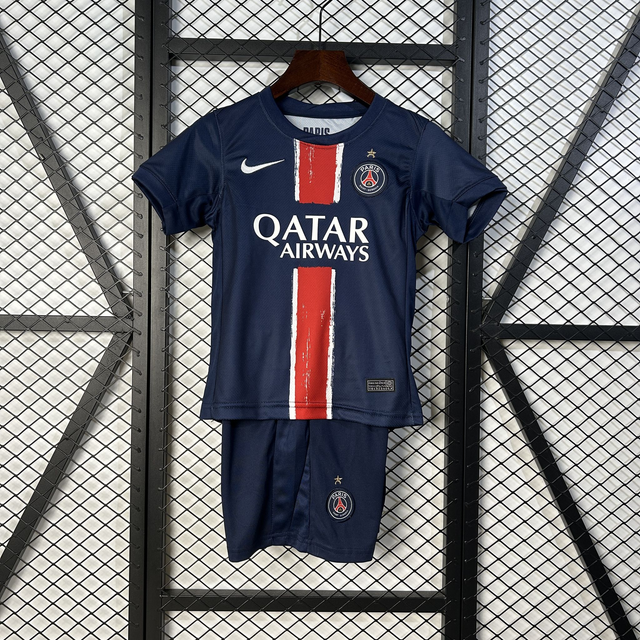 Conjunto camiseta + pantalón NIÑOS 1ª Paris Saint Germain (Edición Champions) 24-25