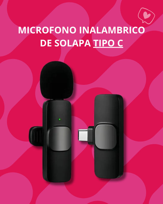 Micrófono inalámbrico De Solapa, entrada Tipo C