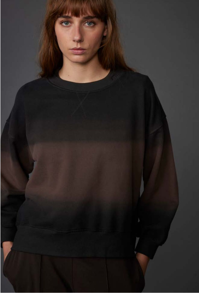 Choc/Black Ombre Organic Cotton Sweatshirt