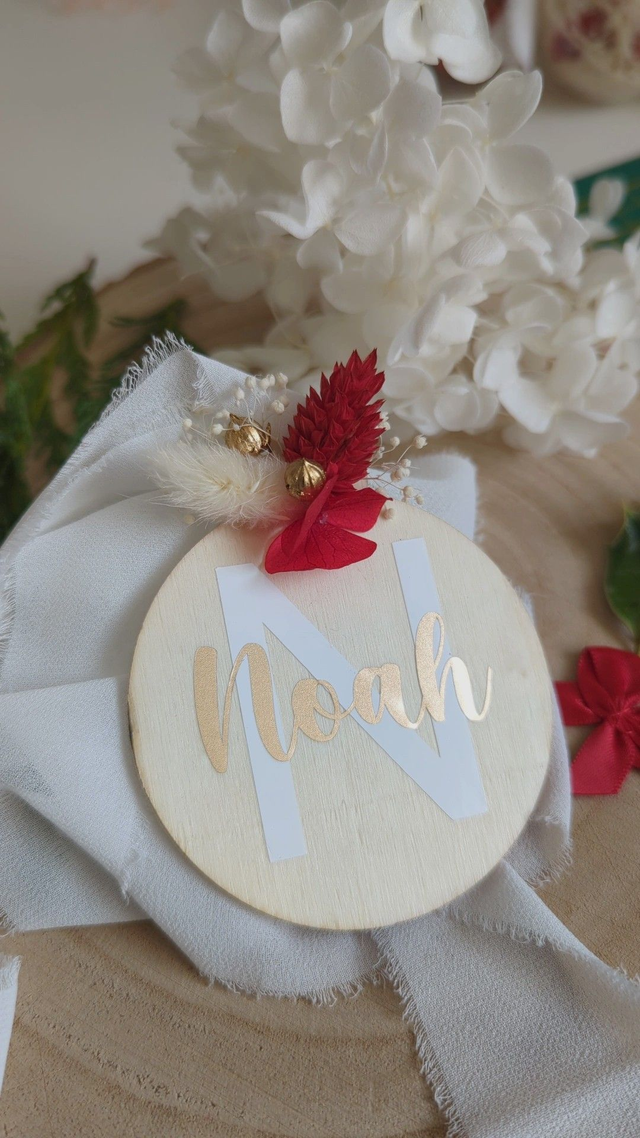 Boule de Noël (Bois) - Joie de l'Avent