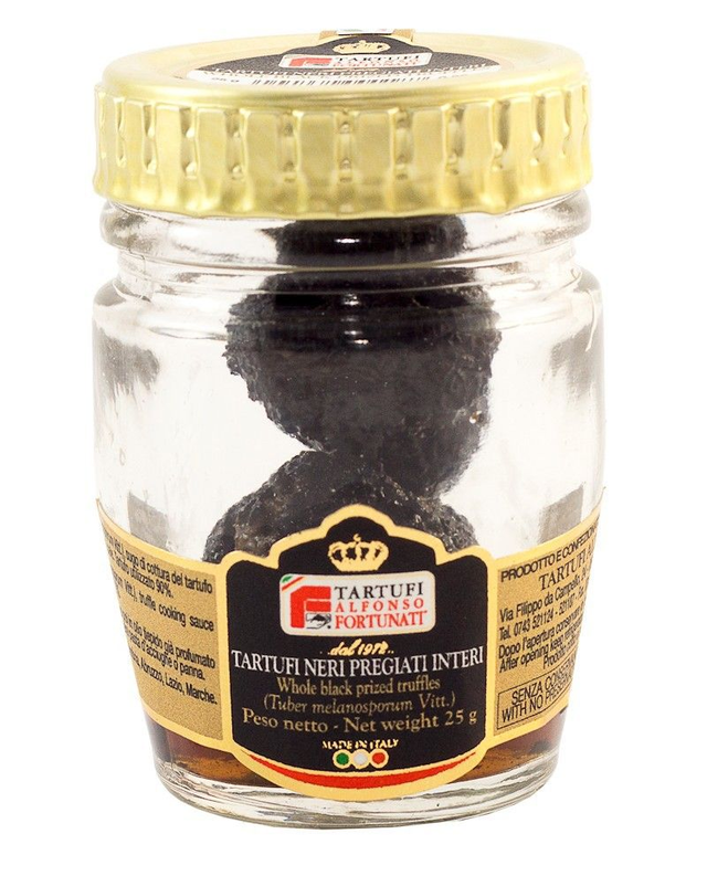 TARTUFO NERO PREGIATO INTERO (EXTRA) 25 G, IN VASETTO DI VETRO - TARTUFI ALFONSO FORTUNATI