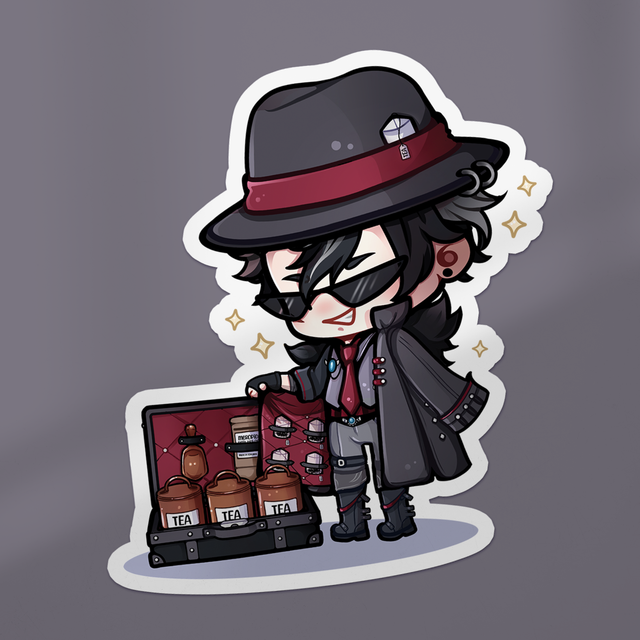 Sticker Wrio tea seller