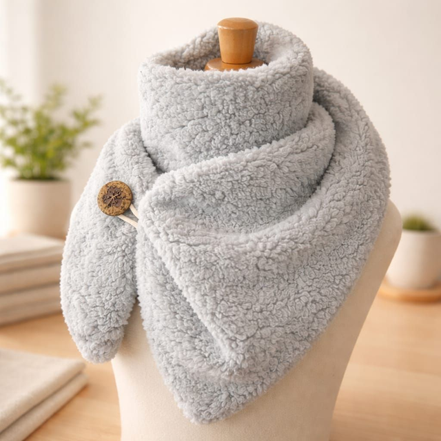 Dreiecksschal mit Knopf