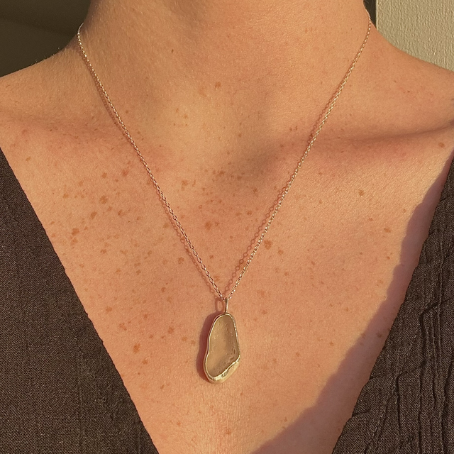 White Sea Glass Necklace