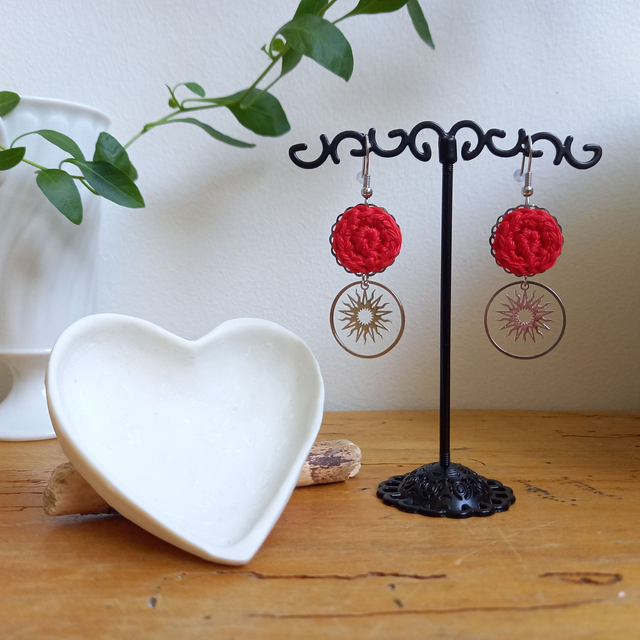 Boucles d&#039;oreille Ce que j&#039;aime vraiment - rouges