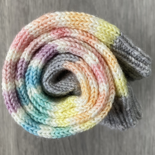 Pastel Rainbow Socks - Luxury Merino Wool - UK 7-9