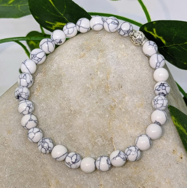 Bracelet &quot;Howlite&quot; 6mm BR-048