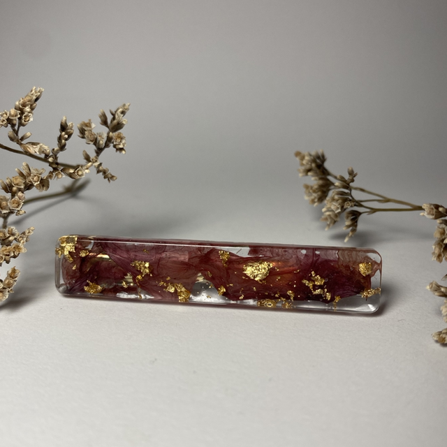 Barrette simple Coquelicot 