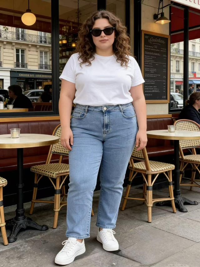 Jeans bleu clair droit