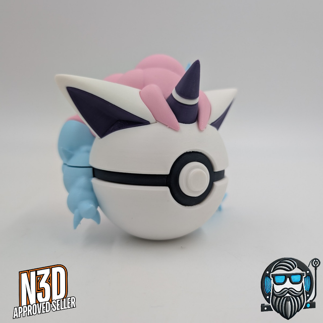 Pokéball décorative Ponyta de Galar - Galarian Ponyta – Objet collector Pokémon – Impression 3D PLA