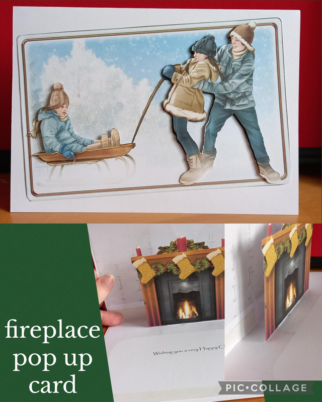 Fireplace pop up card 