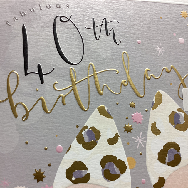 Birthday Age 40th (Large) WF 