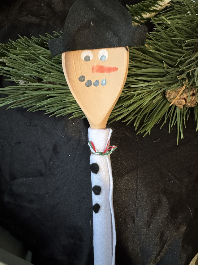 Snowman Wooden Spoon Decoration