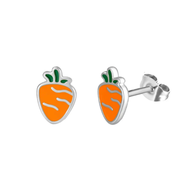 Colourful Carrot Stud Earrings