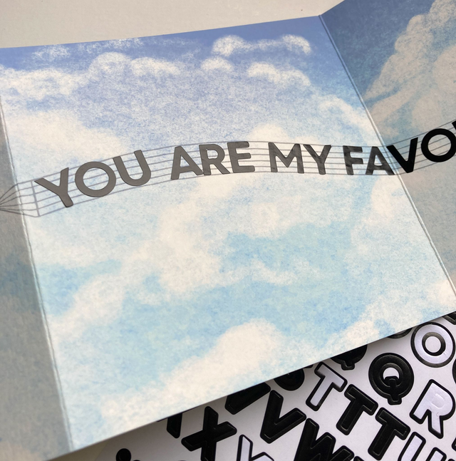 Airplane message DIY greetingcard