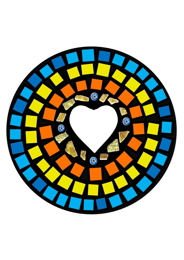 Sunshine Heart Mandala Sun Catcher Kit