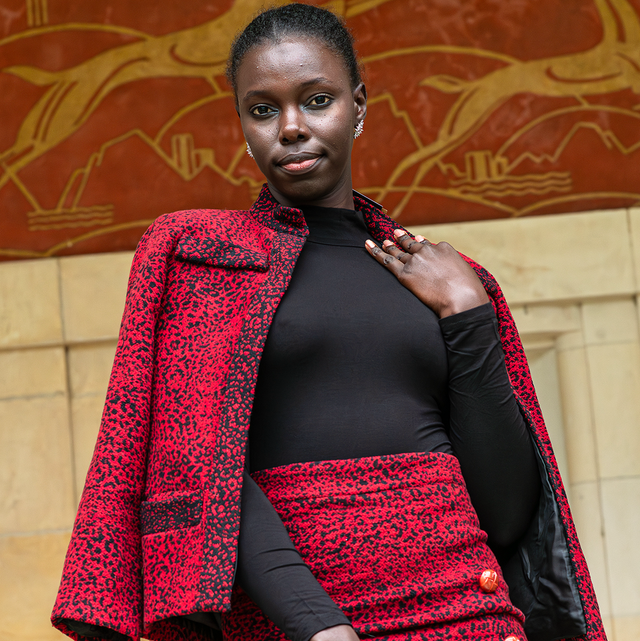 Veste et jupe longues en lainage