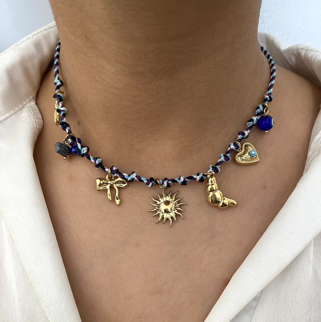 Collier vanessa bleu