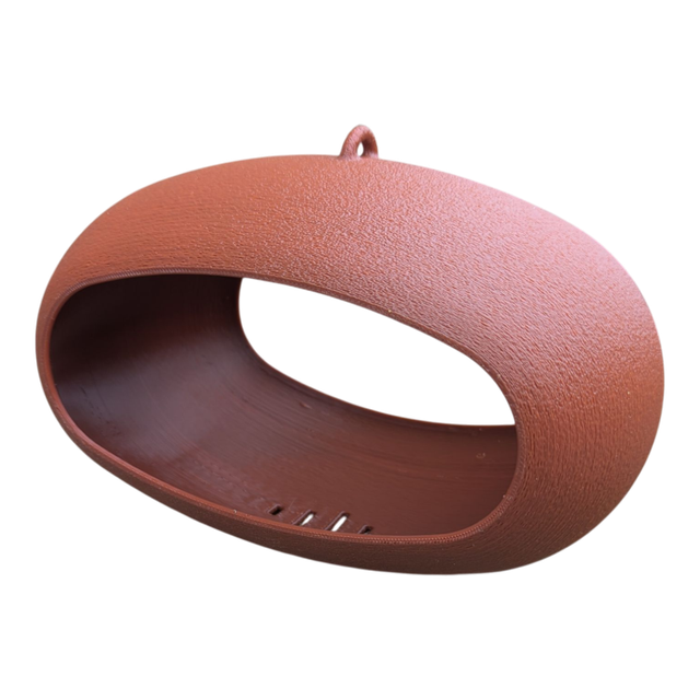 Mangeoire à oiseaux de la nature à suspendre de forme ovale