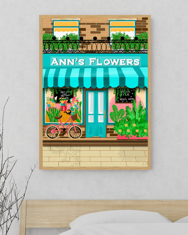 Ann&#039;s Flower Shop Art Print