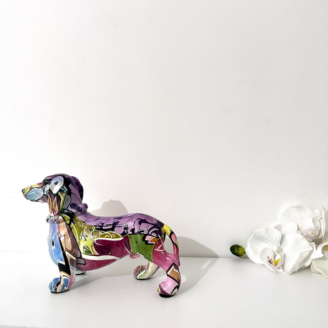 Graffiti Dachshund - Playful Home Decor Bold Graffiti Dachshund Home Decor - Unique Art