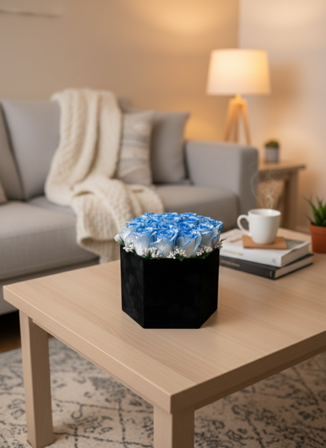 Arrangement de roses en papier + bracelet Swarovski