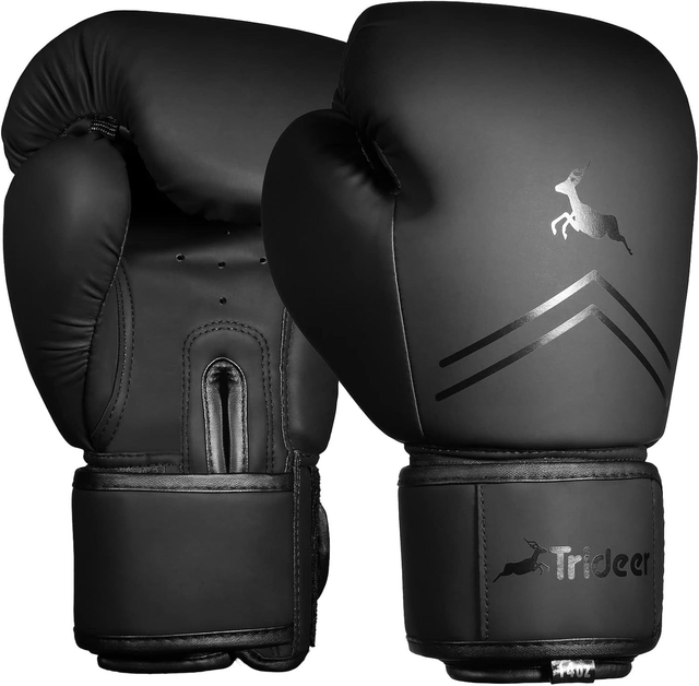 GANTS DE BOXE - 14oz - ALL BLACK - TRIDEER