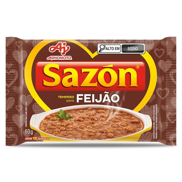 Sazon Feijão 60 gr (12 sachês)- Ajinomoto