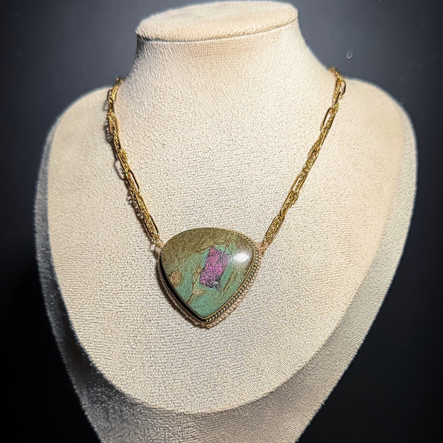 Collier IMPÉRATRICE rubis zoisite