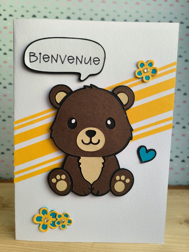 Carte "Bienvenue petit ourson"
