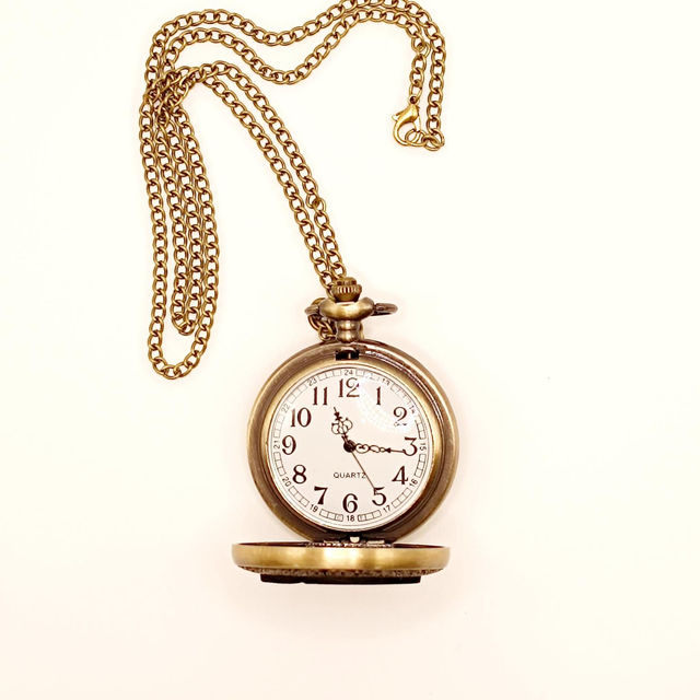 Montre à gousset, cabochon en érable 