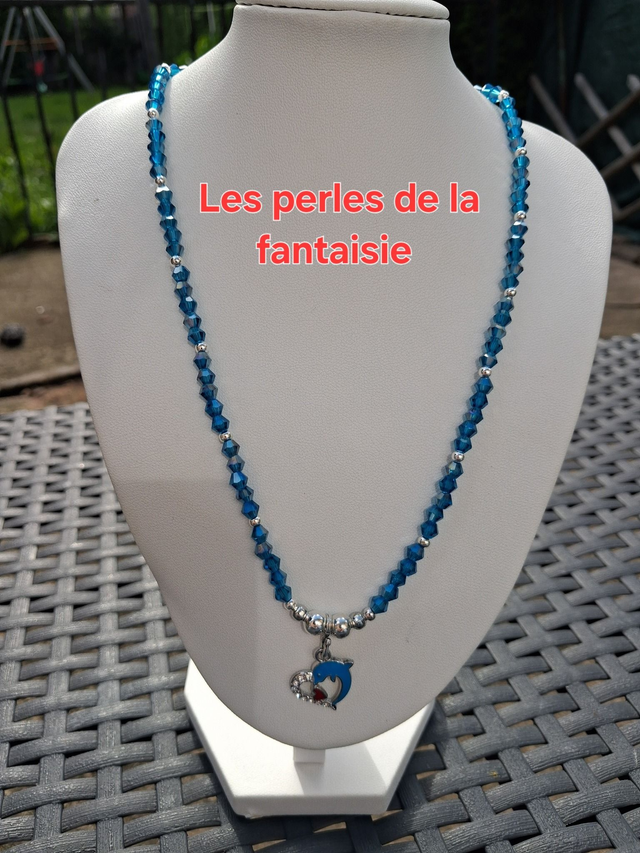 Collier coeur dauphin