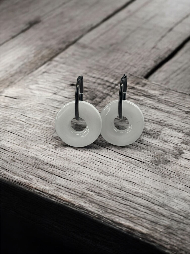 Boucles d'oreilles "donut" résine époxy