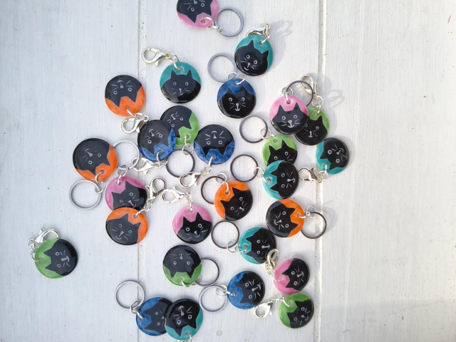 Marqueurs-tricot chat