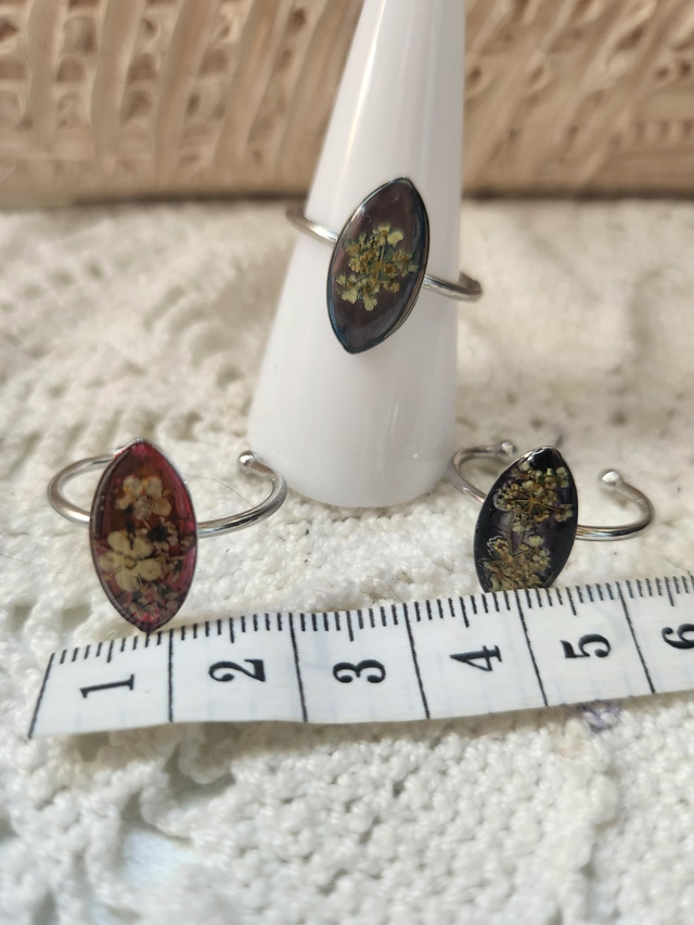 Bague ovale bleue argent