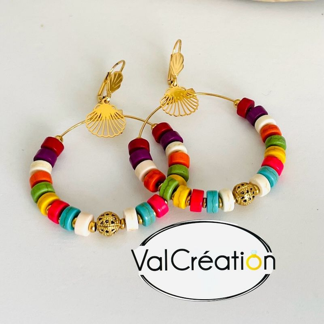 Boucles d&#039;oreilles &quot;Evasion sous les tropiques&quot;