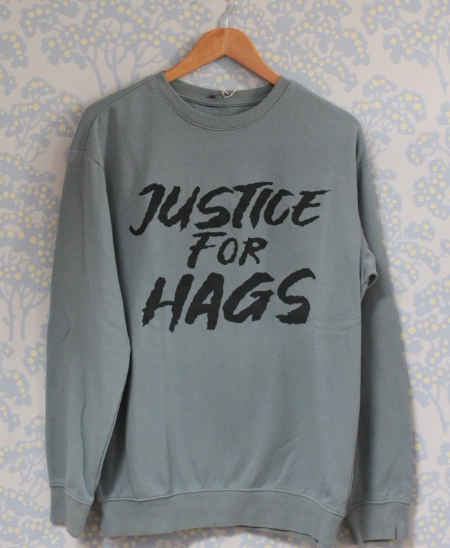 JUSTICE FOR HAGS VINTAGE SWEATSHIRT SIZE L