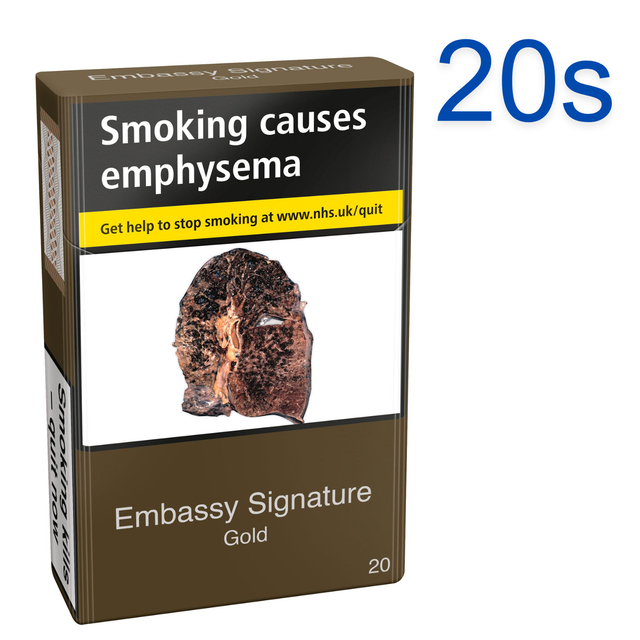Embassy Signature Gold Cigarettes, 20s