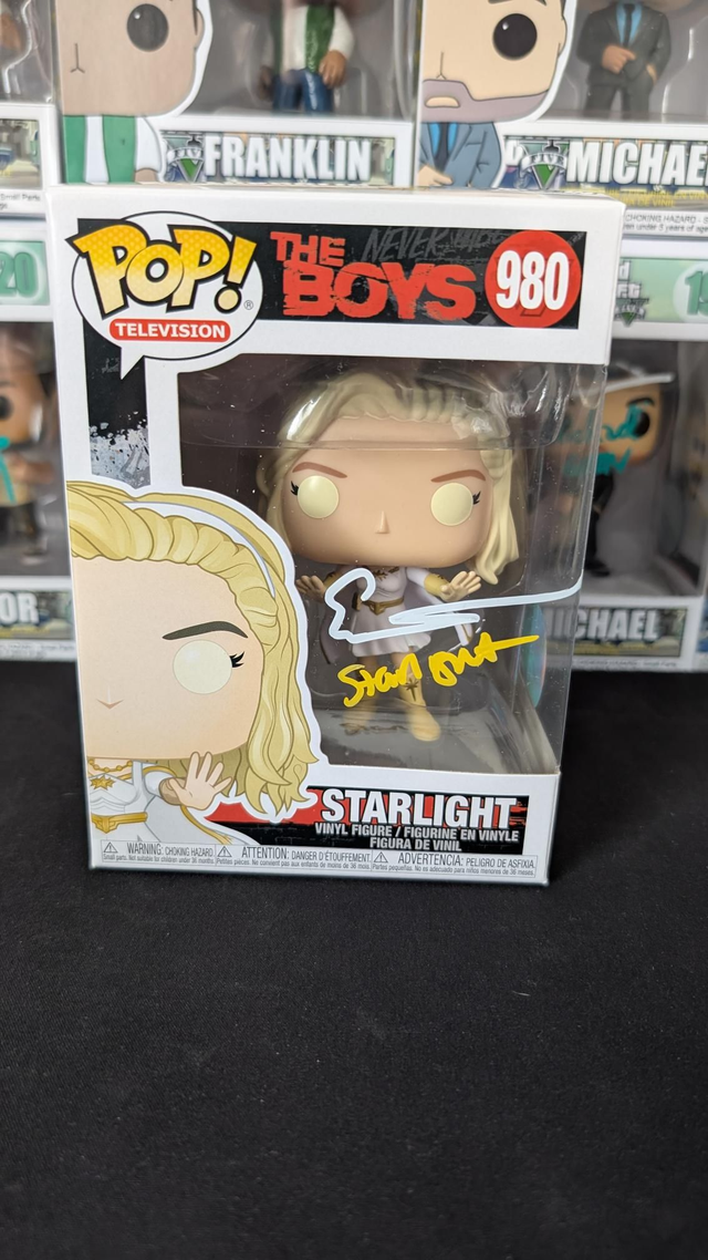 Funko Pop The Boys Starlight 980 Signed by Erin Moriarty with Monopoly Events COA 