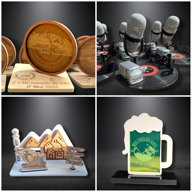 Trophée sur mesure personnalisés, nous contacter 