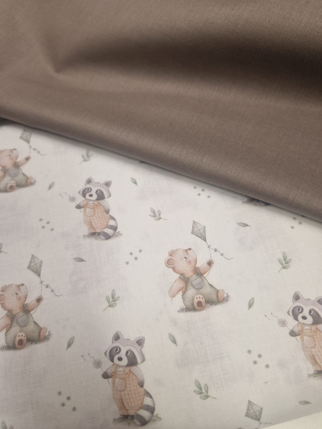 ALGODÓN MAPACHES Y OSOS