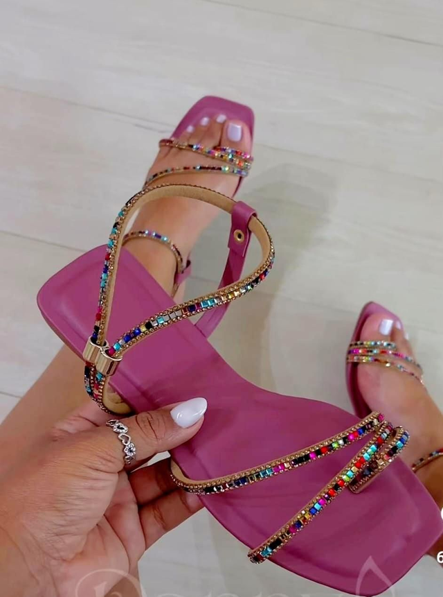 💜 Sandales Glamour Arc-en-Ciel – Ose la couleur ! 💜