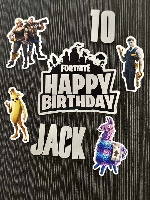 Personalised Fortnite Cake toppers