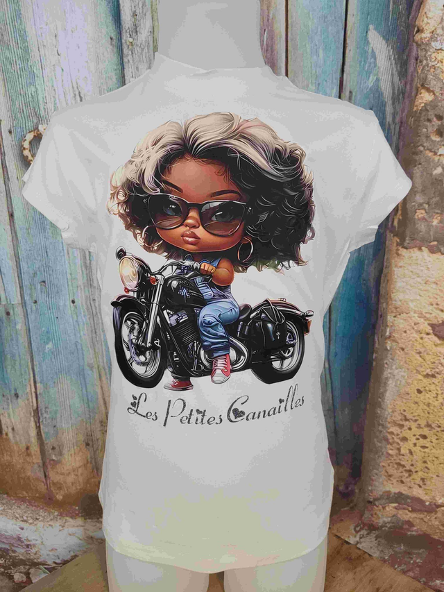 T-SHIRT BLANC PETITES CANAILLES (E5)