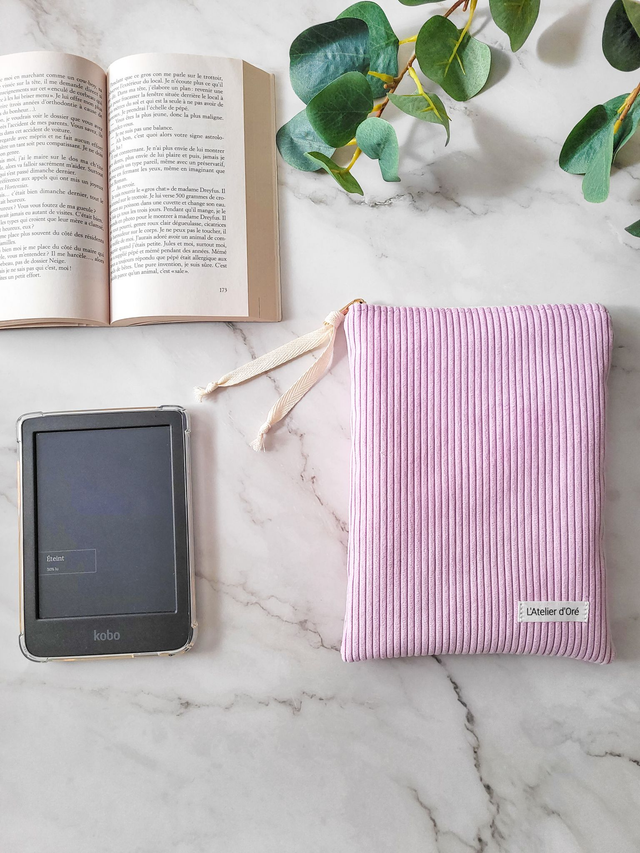 Pochette à livre Mila velours parme